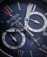 Bulova Marine Star Blue Dial Black Silicone Strap Watch for Men - 98B258 Buy Now By Bulova