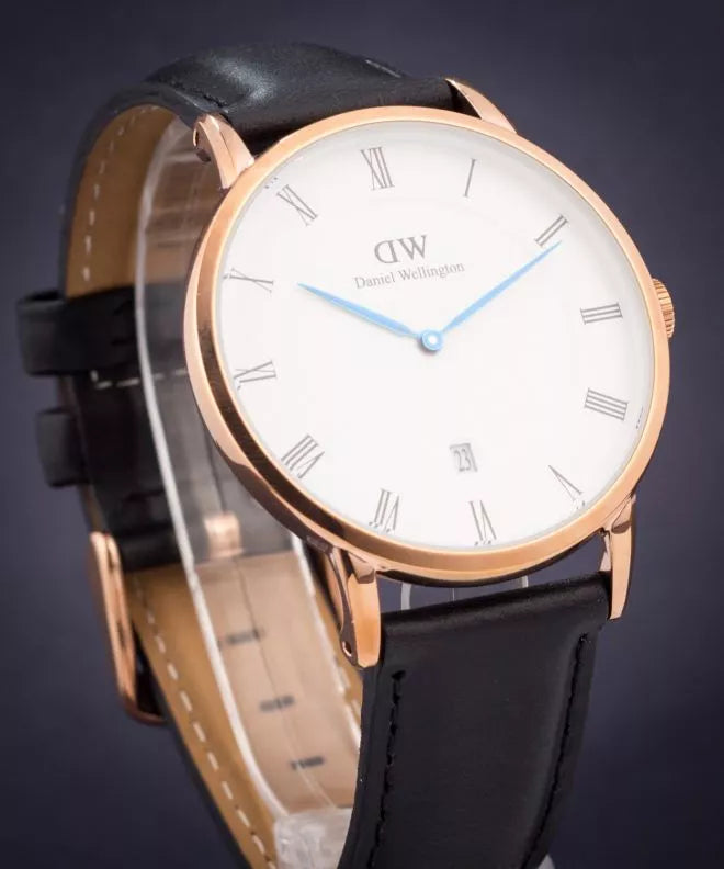 Daniel Wellington Classic Sheffield White Dial Black Leather Strap Watch For Men - DW00100084 Buy Now By Daniel Wellington