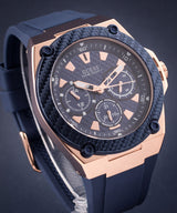Guess Legacy Chronograph Blue Dial Blue Rubber Strap Watch For Men - W1049G9 Buy Now By Guess