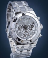 Shop Guess Continental Silver Dial Silver Steel Strap Watch for Men - GW0261G1 in USA