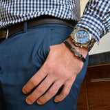 Hugo Boss Hero Sport Chronograph Blue Dial Silver Steel Strap Watch for Men - 1513755