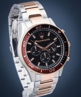 Maserati SFIDA Chronograph Black Dial Two Tone Steel Strap Watch For Men - R8873640009 Buy Now By Maserati