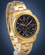 Maserati Successo Black Dial Gold Stainless Steel Watch For Men - R8873645002 Buy Now By Maserati