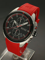 Hugo Boss Volane Black Dial Red Rubber Strap Watch for Men - 1513959 Buy Now By Hugo Boss