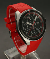 Hugo Boss Volane Black Dial Red Rubber Strap Watch for Men - 1513959 Buy Now By Hugo Boss