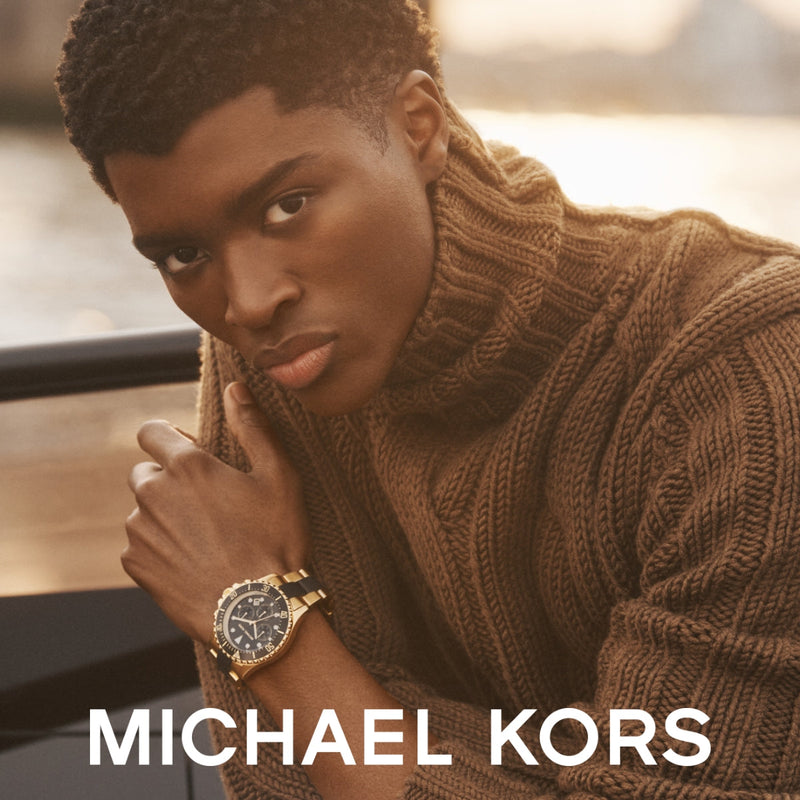 Michael Kors Everest Chronograph Black Dial Two Tone Steel Strap Watch For Men - MK8979 Buy Now By Michael Kors