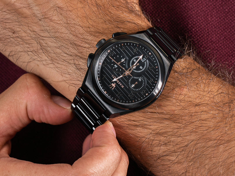 Maserati Triconic Quartz Black Dial Black Steel Strap Watch For Men - R8873639003 Buy Now By Maserati