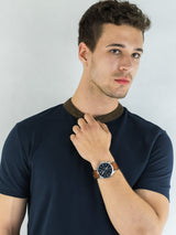 Fossil Forrester Chronograph Blue Dial Brown Leather Strap Watch for Men - S5607 Buy Now By Fossil