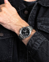 Emporio Armani Mario Chronograph Black Dial Silver Steel Strap Watch For Men - AR11241 Buy Now By Emporio Armani