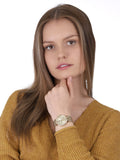 Tommy Hilfiger Lynn Quartz Gold Dial Gold Mesh Bracelet Watch For Women - 1781864