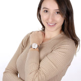 Shop Tommy Hilfiger Angela Quartz Silver Dial Brown Leather Strap Watch for Women - 1782125 in USA