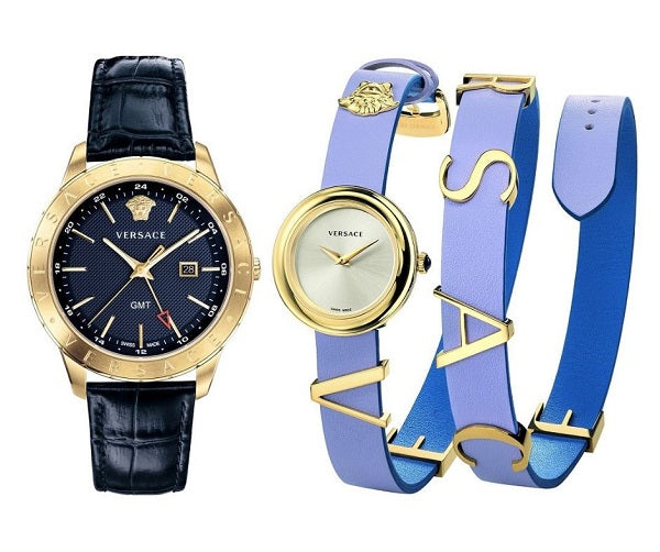 Shop Versace V-Flare Silver Dial Purple Leather Strap Watch for Women - VEBN00318 in USA