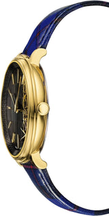 Versace V-Circle Black Dial Blue Leather Strap Watch for Women - VE8100218 Buy Now By Versace