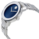 Shop Movado Bold Blue Dial Silver Steel Strap Watch for Women - 3600396 in USA