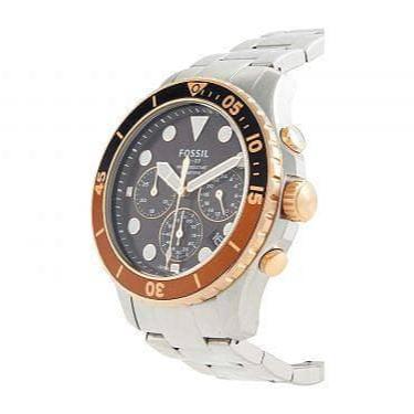 Fossil FB-03 Chronograph Black Dial Silver Steel Strap Watch for Men - FS5768 Buy Now By Fossil