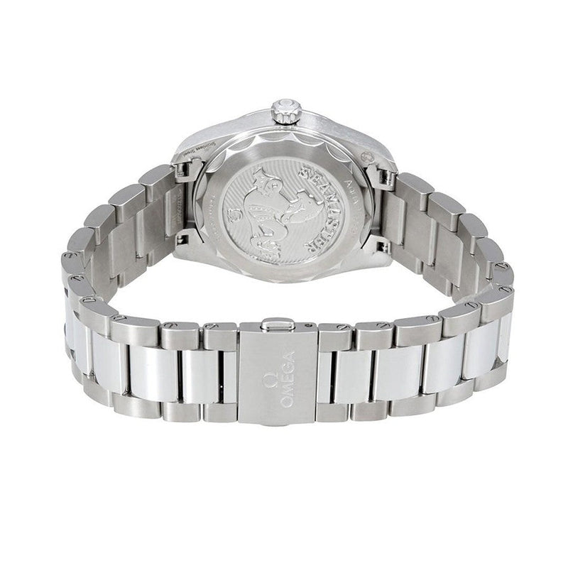 Shop Omega Seamaster Aqua Terra Quartz Diamond Silver Dial Silver Steel Strap Watch for Women - 220.10.28.60.54.001 in USA