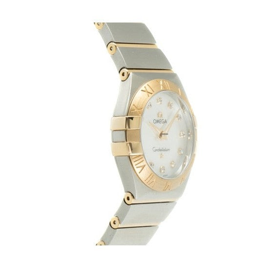 Shop Omega Constellation Manhattan Mother of Pearl Dial Two Tone Steel Strap Watch for Women - 131.20.28.60.55.002 in USA