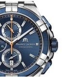 Maurice Lacroix Aikon Chronograph Blue Dial Blue Leather Strap Watch For Men - AI1018-SS001-432-4 Buy Now By Maurice Lacroix