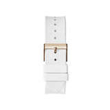 Guess Raven Diamonds Rose Gold Dial White Silicone Strap Watch for Women - GW0105L3 Buy Now By Guess