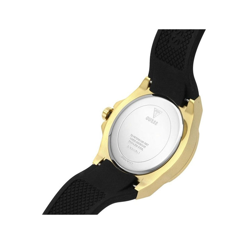 Shop Guess Venus Diamonds Black Dial Black Rubber Strap Watch for Women - GW0118L1 in USA