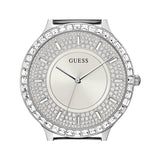Shop Guess Soiree Diamonds Silver Dial Silver Mesh Bracelet Watch for Women - GW0402L1 in USA