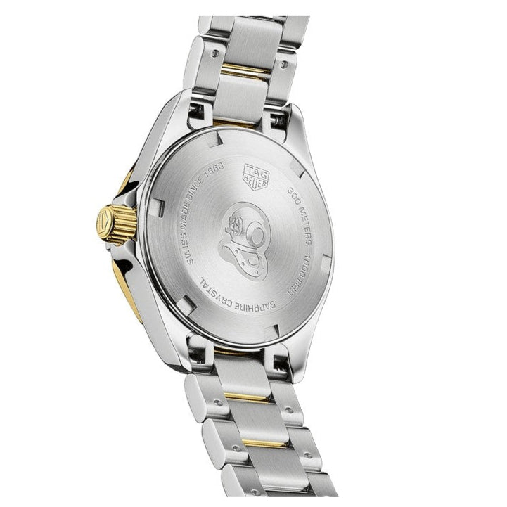 Tag Heuer Aquaracer Diamonds Mother of Pearl Dial Two Tone Steel Strap Watch for Men - WBD1422.BB0321