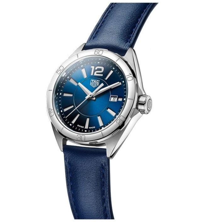 Shop Tag Heuer Formula 1 Quartz Blue Dial Blue Leather Strap Watch for Women - WBJ1412.FC8233 in USA