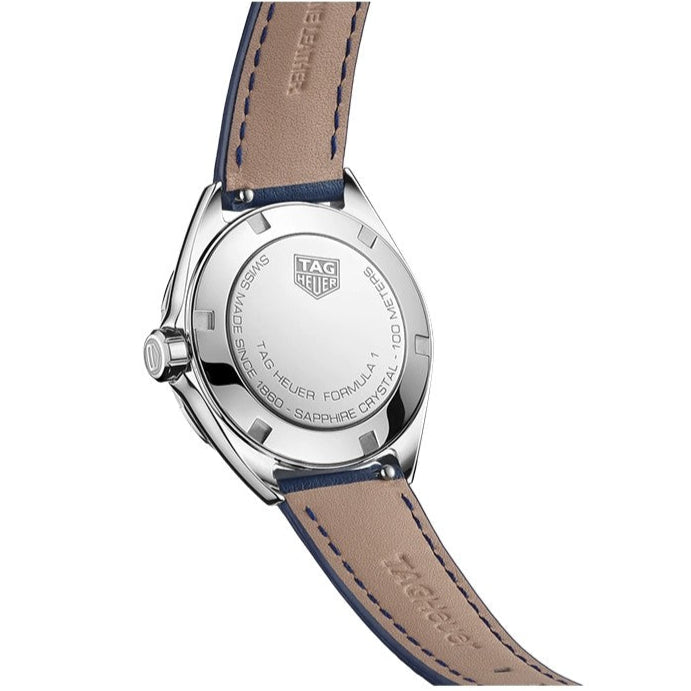 Shop Tag Heuer Formula 1 Quartz Blue Dial Blue Leather Strap Watch for Women - WBJ1412.FC8233 in USA