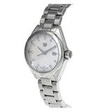Shop Tag Heuer Formula 1 Diamonds Mother Of Pearl White Dial Silver Steel Strap Watch for Women - WBJ1419.BA0664 in USA